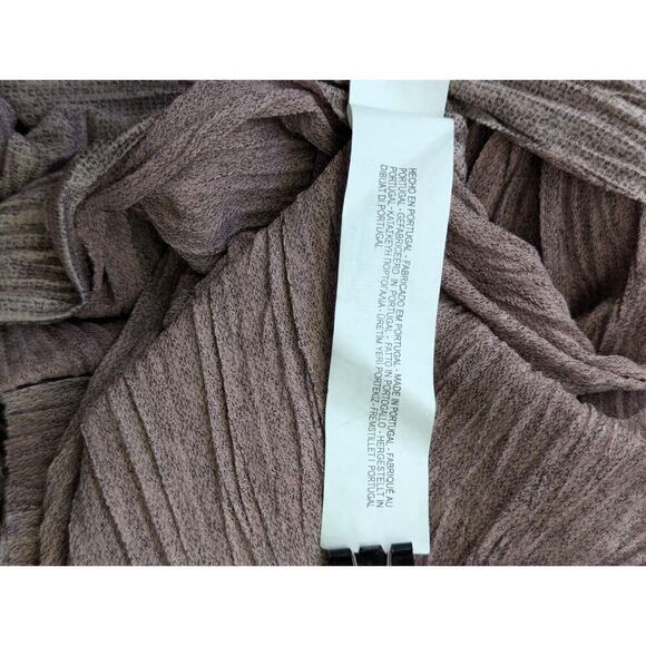 Zara W/B Collection Blouse Woman's Medium Pink Crossover Cropped Dusty Rose - Picture 10 of 15